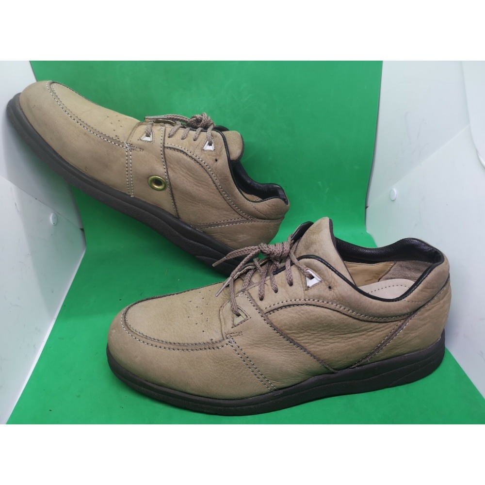 P W MINOR Extra Depth Leather Lace Up Diabetic Walking Shoes 11.5 C/2A Tan